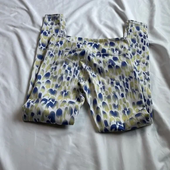 ALO Yoga airbrush legging cheetah Small blue yello - Picture 7 of 9